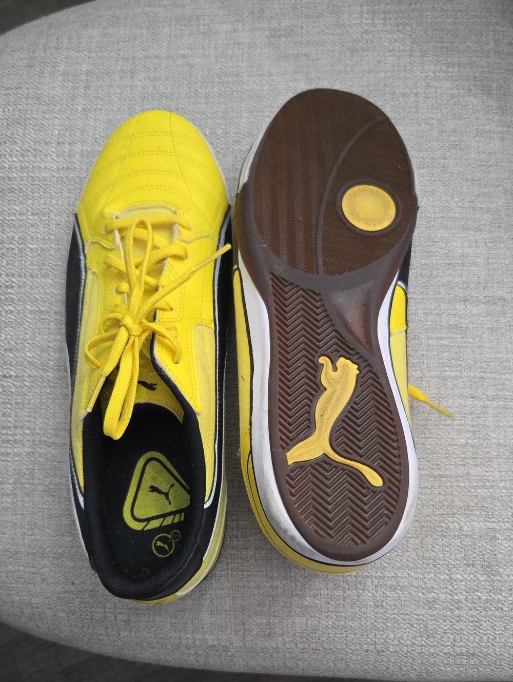 Puma Men’s Yellow and Black Athletic Sneakers